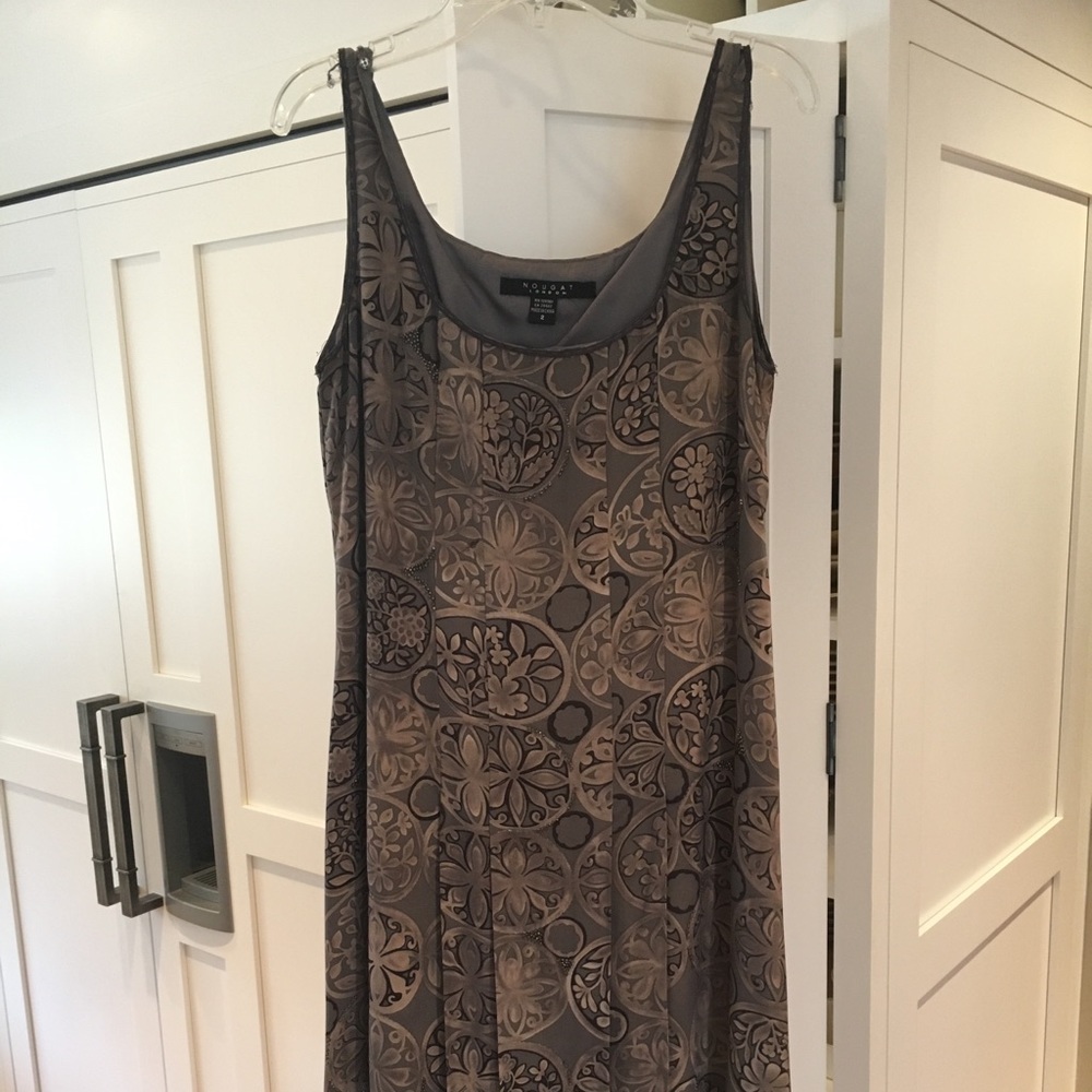 Nougat London Designer. knee length silk dress.